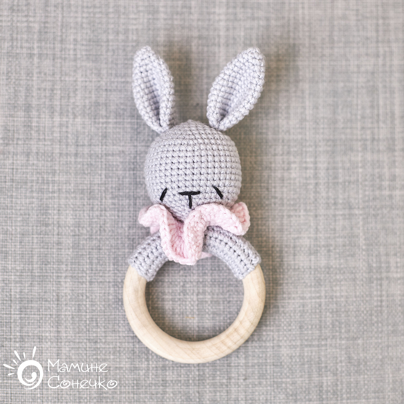 Chew toy “Bunny”, pink ruffle