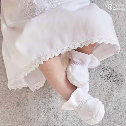 Costume for girl’s baptism “White Princess”, linen