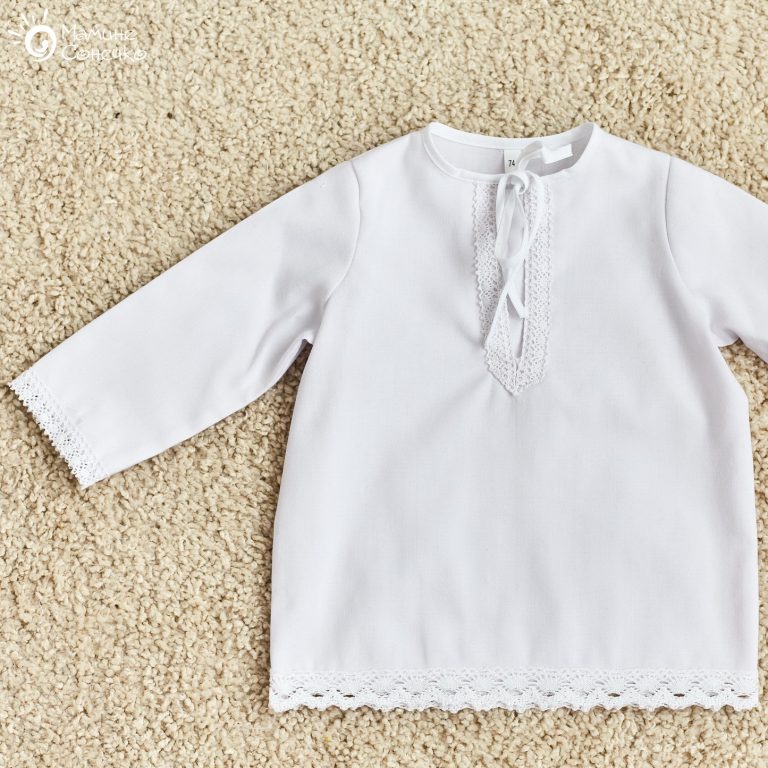 Рубашка льняная для мальчика "Сыночек", лен