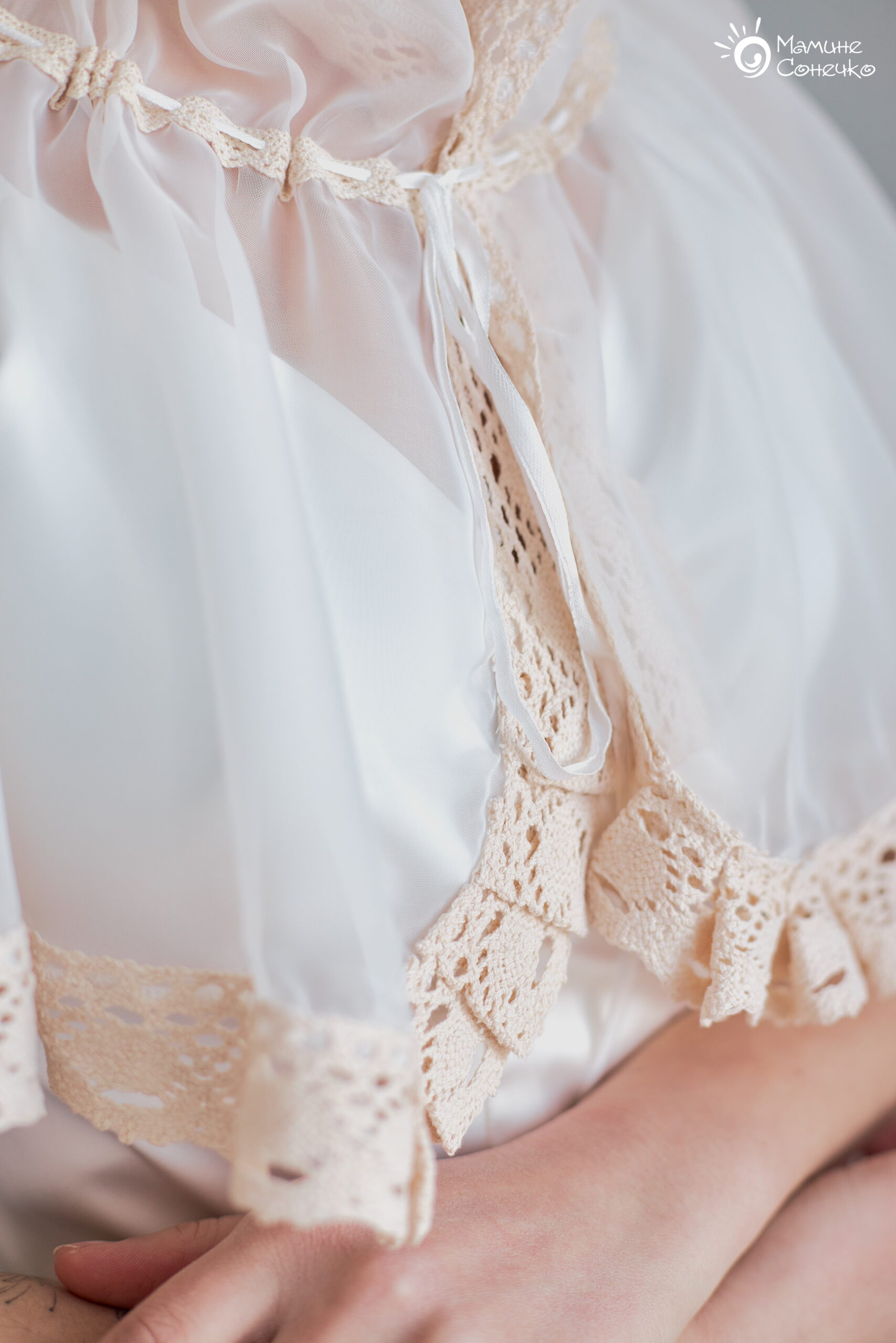 Праздничный платок-палантин женский “Фея” айвори