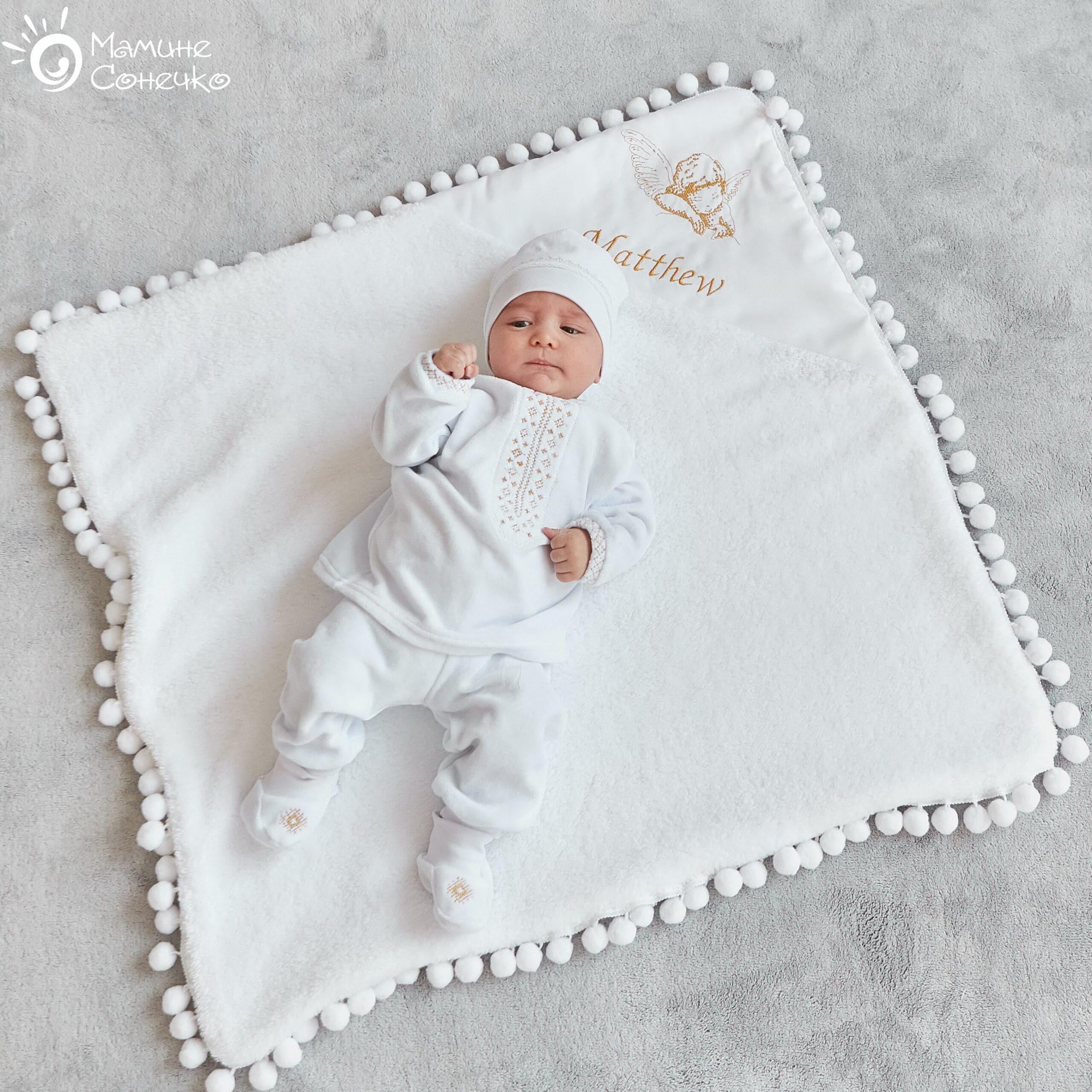 Complete set for baptism of a boy “Galician Matthew”, velour